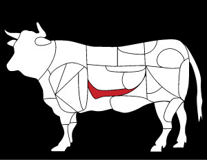 Corte de vaca. Entraña